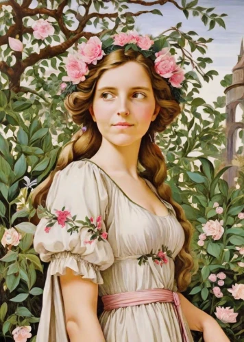 girl in flowers,girl in the garden,girl in a wreath,girl picking flowers,jessamine,rosebushes,camellias,beautiful girl with flowers,girl in a historic way,camellia,young woman,flora,way of the roses,rosa,historic rose,portrait of a girl,rosa peace,jane austen,magnolia,burgos-rosa de lima