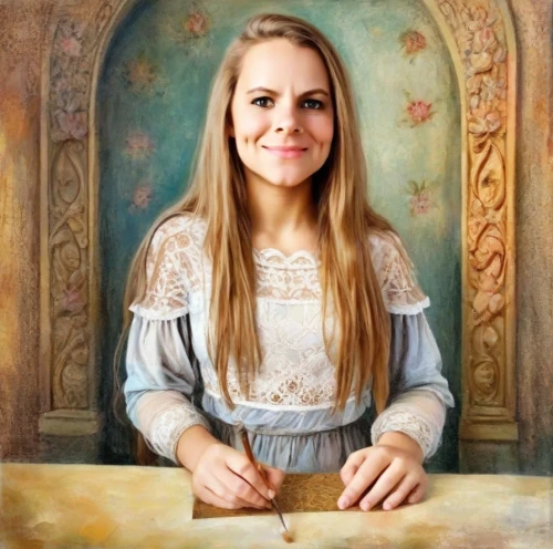 portrait of christi,girl in a historic way,woman holding pie,fantasy portrait,ronda,portrait background,rapunzel,church painting,girl with bread-and-butter,iulia hasdeu castle,artist portrait,girl in the kitchen,portrait of a girl,woman drinking coffee,princess sofia,girl with cereal bowl,woman at cafe,custom portrait,blonde woman,dwarf sundheim