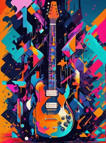 painted guitar,electric guitar,vector graphic,concert guitar,guitar,vector illustration,vector art,vector design,the guitar,guitars,epiphone,wpap,acoustic-electric guitar,mobile video game vector background,pop art style,jazz guitarist,vector graphics,cool pop art,guitar player,vector image,Conceptual Art,Daily,Daily 21