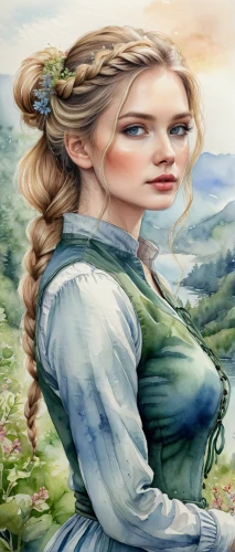 jessamine,jane austen,girl in the garden,fantasy portrait,victorian lady,portrait background,celtic queen,girl in flowers,girl picking flowers,the blonde in the river,world digital painting,country dress,southern belle,landscape background,rapunzel,rose flower illustration,young lady,fairy tale character,young woman,celtic woman