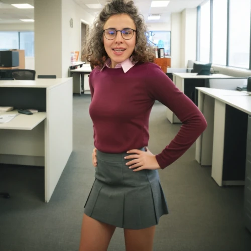 librarian,secretary,office worker,school skirt,pencil skirt,real estate agent,receptionist,with glasses,business girl,blur office background,school uniform,academic,geek pride day,skort,girl at the computer,business woman,office ruler,office space,reading glasses,glasses