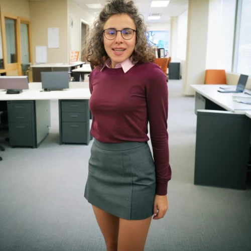 secretary,office worker,pencil skirt,librarian,school skirt,receptionist,blur office background,business girl,skort,business woman,office space,with glasses,real estate agent,silver framed glasses,businesswoman,skirt,school uniform,customer service representative,administrator,academic