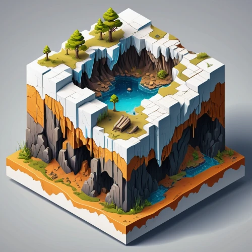 floating island,floating islands,isometric,artificial islands,island suspended,mountainous landforms,mountain settlement,mountain world,terraforming,water cube,glacial landform,low-poly,caldera,low poly,glacial melt,snow mountain,artificial island,mountain plateau,mountain slope,mountainside,Unique,3D,Isometric