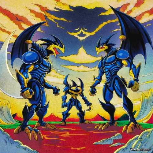 cynosbatos,skordalia,protectors,scales of justice,guards of the canyon,knights,warriors,the order of the fields,dark blue and gold,apocalypse,alliance,angels of the apocalypse,the three magi,dragon slayers,yellow and blue,the dawn family,horsemen,storm troops,gauntlet,argus,Illustration,Japanese style,Japanese Style 05