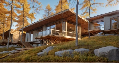 timber house,wooden house,dunes house,3d rendering,house in mountains,house in the mountains,chalet,house in the forest,the cabin in the mountains,cubic house,scandinavian style,eco-construction,log home,modern house,inverted cottage,modern architecture,log cabin,render,summer house,small cabin
