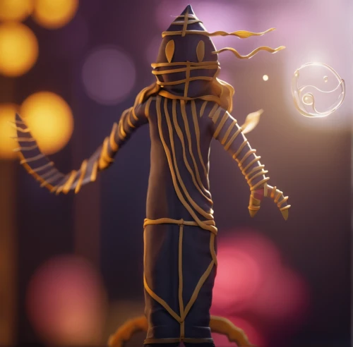 string puppet,decorative nutcracker,background bokeh,3d render,lantern string,nutcracker,light bearer,wizard,bokeh effect,juggler,bokeh,worry doll,chess piece,straw doll,torch-bearer,firedancer,the wizard,marionette,3d rendered,3d model,Photography,General,Commercial