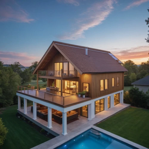 new england style house,pool house,chalet,beautiful home,modern house,timber house,summer house,luxury property,wooden house,dunes house,house by the water,holiday villa,luxury home,modern architecture,roof landscape,danish house,two story house,wooden decking,house shape,summer cottage
