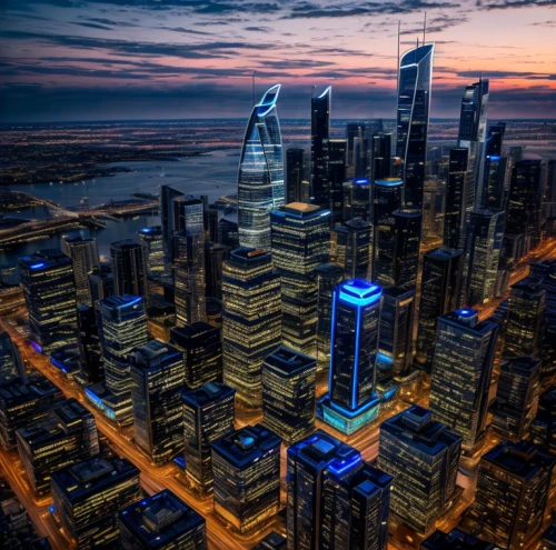 chicago skyline,dubai,chicago night,dubai marina,chicago,blue hour,doha,city at night,cityscape,detroit,city lights,above the city,evening city,skyscapers,skyline,metropolis,jbr,night lights,dhabi,abu dhabi