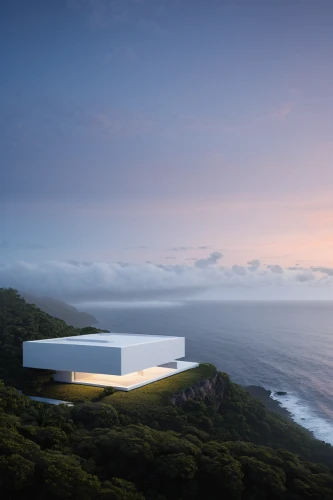 dunes house,modern architecture,niterói,infinity swimming pool,cubic house,archidaily,modern house,cube house,beach house,cape byron lighthouse,byron bay,la perouse,landscape design sydney,ocean view,coastal protection,3d rendering,futuristic art museum,cube stilt houses,futuristic architecture,summer house,Illustration,Vector,Vector 03