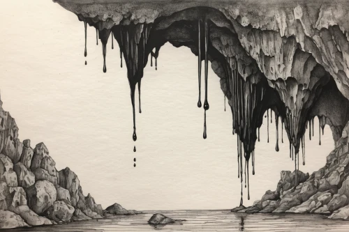 cave on the water,cave,sea caves,sea cave,glacier cave,ice cave,crevasse,cave tour,pit cave,stalactite,chasm,caving,stalagmite,the blue caves,blue caves,erosion,fissure vent,lava cave,limestone cliff,barren,Illustration,Black and White,Black and White 34