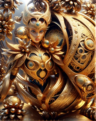 golden dragon,gold paint stroke,golden mask,chinese art,golden wreath,gilding,gold lacquer,fantasy art,golden crown,gold filigree,gold mask,goddess of justice,gold foil art,oriental princess,gold wall,gold leaf,golden apple,gold plated,gold jewelry,wood carving