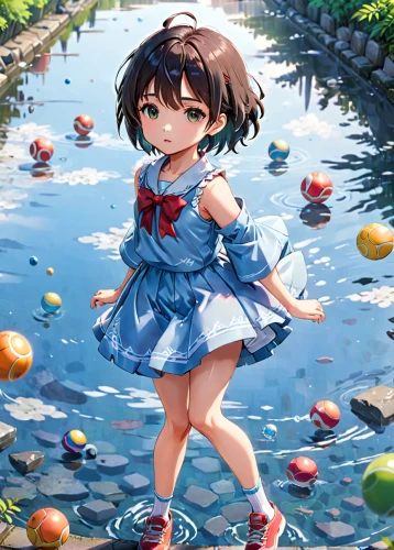 lily water,colorful water,llenn,water game,in water,lily pond,waterdrop,haruhi suzumiya sos brigade,water balloons,water fight,puddle,water flower,lilly pond,flower water,water forget me not,pool of water,ramune,mako,ganai,underwater background,Anime,Anime,Realistic