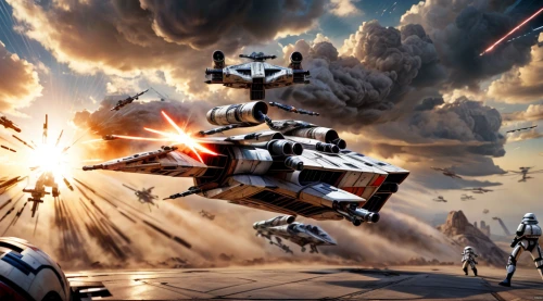 x-wing,starwars,cg artwork,star wars,storm troops,gundam,stormtrooper,battlefield,droids,force,republic,theater of war,task force,at-at,robot combat,fighter destruction,air combat,empire,tie-fighter,battlecruiser