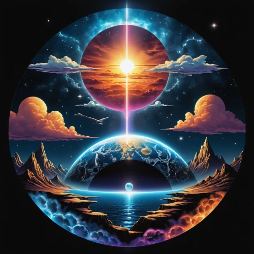 life stage icon,astral traveler,3-fold sun,planet,planet eart,planetary system,planet alien sky,sun moon,scene cosmic,space art,phase of the moon,alien planet,equinox,five elements,firmament,sun and moon,soundcloud icon,orb,astral,new age,Photography,General,Realistic