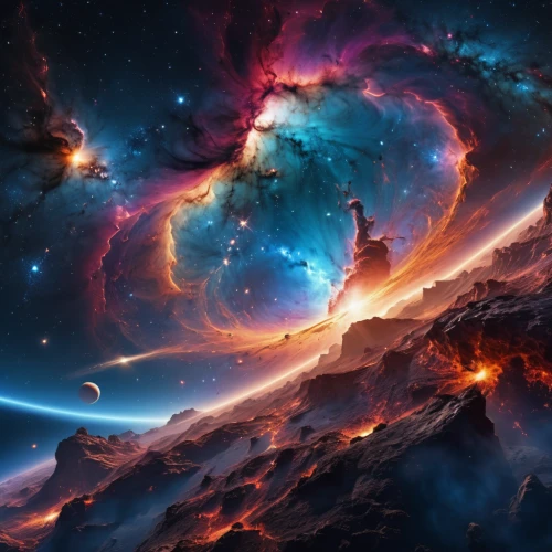 space art,astronomy,outer space,deep space,space,galaxy collision,cosmic,nebula,universe,the universe,colorful star scatters,alien planet,celestial bodies,fire planet,full hd wallpaper,starscape,nebulous,galaxy,scene cosmic,spacewalks,Photography,General,Realistic