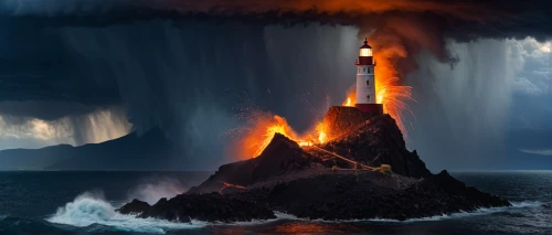 fairy chimney,volcano,electric lighthouse,pillar of fire,volcanic eruption,lava flow,the volcano,lava,volcanic,volcanic landscape,lighthouse,lava cave,salt lamp,active volcano,eruption,the eruption,volcano poas,volcanic activity,volcanism,shield volcano,Photography,General,Fantasy