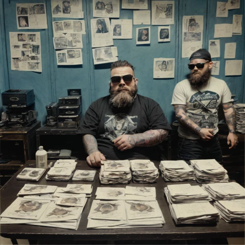 dwarves,craftsmen,tattoo expo,dwarfs,hipsters,watch dealers,postmasters,gunsmith,preachers,gnomes at table,dices over newspaper,merle black,russian dolls,serigraphy,tattoo artist,capital cities,dwarf sundheim,panhead,advisors,authorities