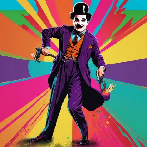 ringmaster,circus show,circus,chaplin,charlie chaplin,magician,juggler,juggling club,circus animal,mime artist,circus tent,juggling,joker,big top,triggerfish-clown,harlequin,rainbow background,wpap,vaudeville,cirque,Illustration,Vector,Vector 19