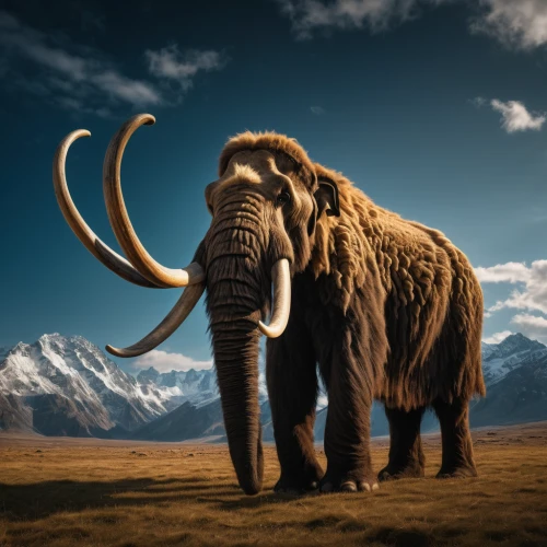 mammoth,muskox,elephants and mammoths,gnu,bison,bighorn ram,tusks,uintatherium,wildebeest,elephantine,buffalo,bighorn,buffalo herder,mongolian,tusk,elephant,anthropomorphized animals,mahout,yak,wildlife,Photography,General,Fantasy