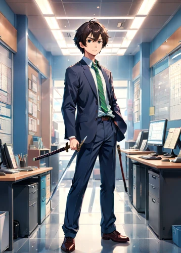navy suit,office worker,administrator,night administrator,secretary,white-collar worker,attorney,blur office background,newscaster,engineer,office ruler,kasperle,business man,microsoft office,watchmaker,bookkeeper,accountant,detective conan,ceo,modern office,Anime,Anime,Realistic
