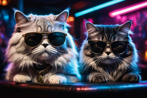 vintage cats,two cats,cats,oktoberfest cats,felines,cat family,cat lovers,cyber glasses,lasers,kittens,cats on brick wall,stray cats,cartoon cat,the cat and the,vintage cat,cat image,80s,feline look,retro eighties,baby cats,Photography,General,Fantasy