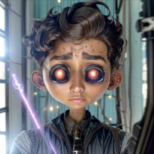 valerian,cgi,wreck self,princess leia,cute cartoon character,russo-european laika,cg artwork,miguel of coco,jedi,eleven,digital compositing,cyborg,laika,et,sci fiction illustration,big eyes,tekwan,cartoon doctor,animated cartoon,newt