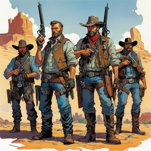 game illustration,western,rangers,american frontier,revolvers,guards of the canyon,wild west,western riding,cowboy silhouettes,western film,game art,pathfinders,nomads,troop,gunfighter,patrols,collected game assets,concept art,desert background,farm pack,Conceptual Art,Fantasy,Fantasy 08