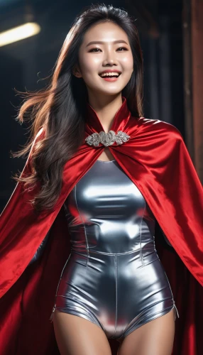 asian costume,red super hero,super heroine,red cape,super hero,miss vietnam,super woman,phuquy,superhero,solar,asian woman,korean,caped,asian girl,asian vision,korean won,烧乳鸽,aluminium foil,scarlet witch,mulan,Photography,Documentary Photography,Documentary Photography 01