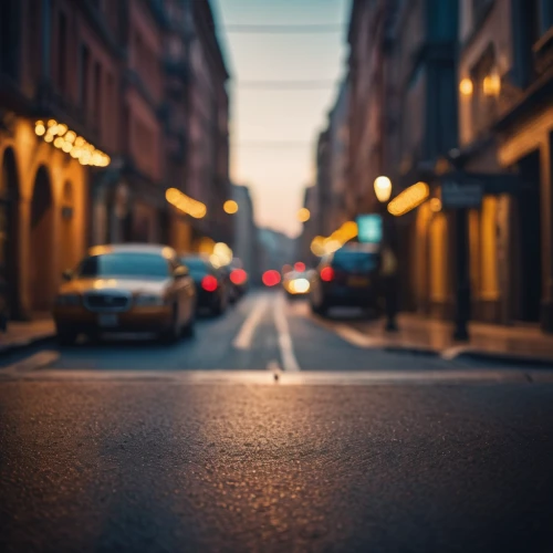 bicycle lane,one-way street,road surface,pedestrian lights,city highway,street lights,bus lane,street lamps,pedestrian,the street,roads,bicycle path,street,a pedestrian,one way street,roadway,empty road,tilt shift,street lamp,street life,Photography,General,Cinematic