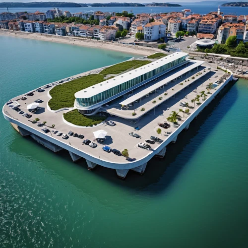 mamaia,artificial island,container terminal,container port,cargo port,very large floating structure,sewage treatment plant,artificial islands,federsee pier,hotel riviera,port on the danube,seaside resort,ferry port,burgas,adriatic,aquaculture,malopolska breakthrough vistula,sochi,port vromi,balaton,Photography,General,Realistic