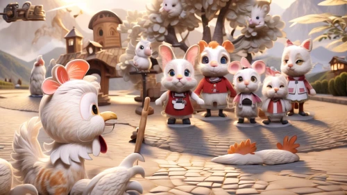 hare trail,rabbit family,vlc,rabbits,animal lane,garden-fox tail,foxes,animal film,flock of chickens,the pied piper of hamelin,tails,anthropomorphized animals,barnyard,villagers,rabbits and hares,easter festival,scandia animals,furry,cat family,scandia gnomes