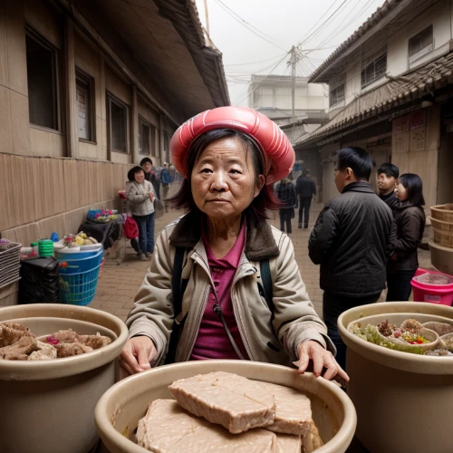 vendor,asian conical hat,old woman,tibetan food,asian woman,girl with bread-and-butter,yunnan,traditional chinese medicine,elderly lady,chinese cinnamon,vendors,tibetan bowls,stinky tofu,basket weaver,kowloon city,xi'an,mooncake festival,bukchon,care for the elderly,vietnamese woman