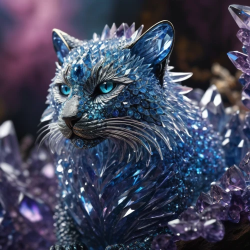 amethyst,sapphire,purpurite,crystalline,silver tabby,lavendar,strix nebulosa,nebula guardian,lavandula,crystal,fractalius,animal feline,fantasy art,blue enchantress,blue eyes cat,breed cat,feline,chartreux,silver,felidae,Photography,General,Natural