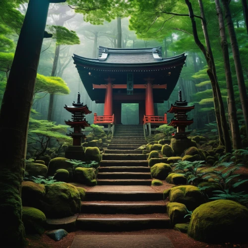 japanese shrine,japan landscape,shinto shrine,tsukemono,shinto,japanese background,japanese architecture,淡島神社,japan garden,shrine,ryokan,kyoto,ginkaku-ji,japanese art,world digital painting,torii,koyasan,beautiful japan,fushimi inari shrine,japanese-style room,Illustration,Realistic Fantasy,Realistic Fantasy 36