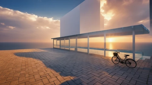 bicycle path,artistic cycling,glass wall,bicycle lane,cyclist,bicycle lighting,glass facade,bicycle ride,bicycle,bicycles,bicycling,3d rendering,cube stilt houses,modern architecture,bike path,road bicycle,cubic house,window with sea view,dunes house,seaside view,Photography,General,Realistic