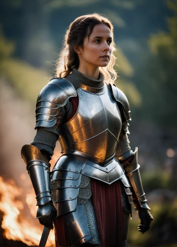 joan of arc,female warrior,warrior woman,woman fire fighter,swordswoman,breastplate,strong woman,strong women,digital compositing,heavy armour,elaeis,knight armor,armour,celtic queen,armor,bordafjordur,paladin,heroic fantasy,catarina,fantasy woman,Photography,General,Cinematic