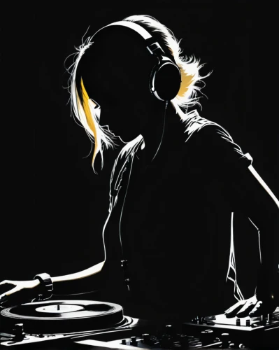 dj,silhouette art,female silhouette,art silhouette,dance silhouette,woman silhouette,electronic music,mouse silhouette,disk jockey,man silhouette,silhouette,disc jockey,silhouette of man,dj equipament,map silhouette,couple silhouette,jeep dj,the silhouette,deejay,vector graphic,Illustration,Black and White,Black and White 31