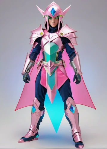 pink vector,pink quill,knight star,knight armor,nova,coral guardian,vector girl,armor,armored,pink diamond,vector,figure of justice,nebula guardian,gundam,man in pink,dragoon,knight,alien warrior,3d model,low poly,Illustration,Realistic Fantasy,Realistic Fantasy 20