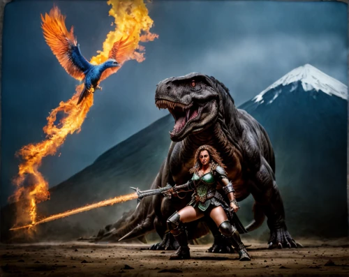 fire-eater,dragon of earth,cynorhodon,warrior woman,fire breathing dragon,heroic fantasy,prehistoric art,prehistory,prehistoric,fantasy picture,fire eater,dragon slayer,dragon fire,draconic,saurian,female warrior,fire horse,crocodile woman,barbarian,fantasy art