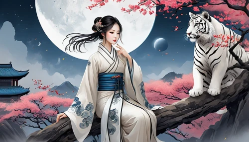 chinese art,geisha girl,oriental princess,yi sun sin,oriental painting,geisha,japanese art,korean culture,plum blossoms,oriental girl,mid-autumn festival,oriental,plum blossom,mulan,hanbok,wuchang,taiwanese opera,spring festival,chinese style,xing yi quan,Illustration,Black and White,Black and White 05