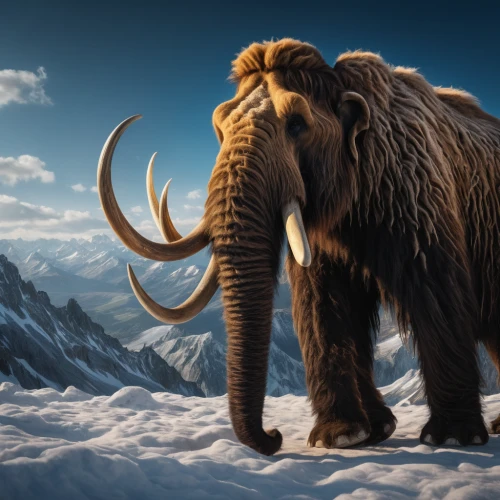 mammoth,elephants and mammoths,muskox,uintatherium,cynorhodon,bighorn ram,bighorn,elephantine,elephant,winter animals,tusks,anthropomorphized animals,mahout,prehistory,gnu,reconstruction,grizzlies,mountain sheep,bison,african elephant,Photography,General,Fantasy