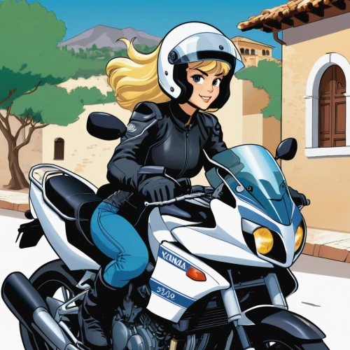 a motorcycle police officer,piaggio,vespa,piaggio ciao,motorbike,policewoman,motorcycle,motorcycle racer,moped,motorella,motorcycling,riding instructor,motor-bike,motorcycles,motorcycle fairing,black motorcycle,ducati,motorcycle accessories,motor scooter,e-scooter,Illustration,Japanese style,Japanese Style 07