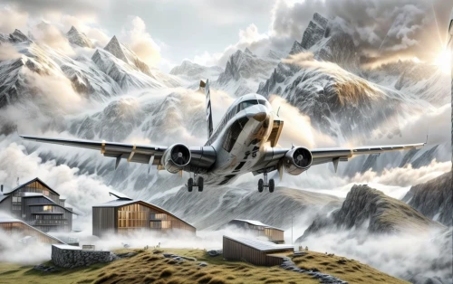 air new zealand,airplane crash,over the alps,air transportation,aerospace manufacturer,air transport,aviation,cargo aircraft,canada air,landscape background,digital compositing,airplanes,air combat,background image,cartoon video game background,take-off of a cliff,plane crash,the spirit of the mountains,ground attack aircraft,aircraft take-off