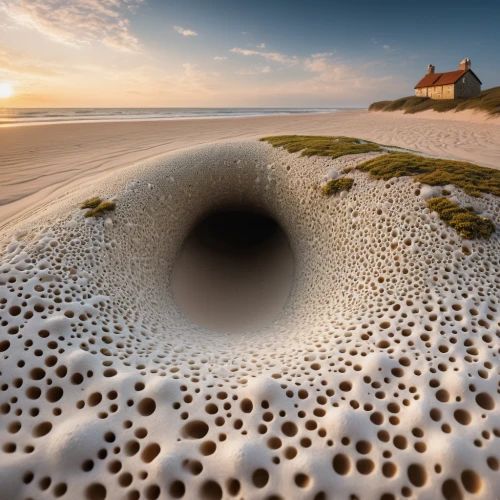 sand timer,trypophobia,sand clock,plate full of sand,sand waves,crocodile eye,natural phenomenon,mushroom landscape,art forms in nature,hole stack,sand castle,round hut,barnacles,ant hill,erosion,sand pattern,spyglass,sand seamless,stone ball,sand art,Photography,General,Fantasy