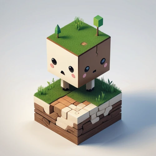 isometric,block of grass,wooden sheep,wooden mockup,animal tower,pixel cube,low-poly,low poly,wooden cubes,danbo,wooden block,3d mockup,cubic,stump,cubes,pixaba,tiny world,danbo cheese,little box,tree stump,Unique,3D,3D Character