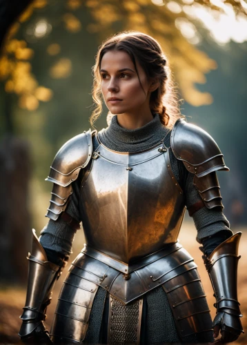 joan of arc,female warrior,heavy armour,knight armor,breastplate,swordswoman,armour,girl in a historic way,warrior woman,strong woman,strong women,knight tent,catarina,cuirass,digital compositing,armor,paladin,celtic queen,medieval,tudor,Photography,General,Cinematic