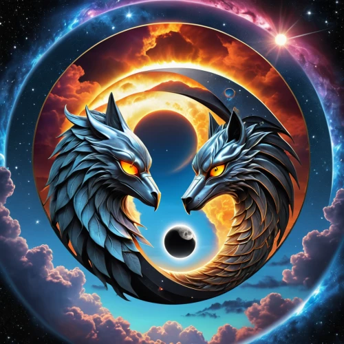 nine-tailed,firefox,wyrm,draconic,constellation wolf,mozilla,gryphon,zodiac sign leo,steam icon,dragon design,dragon fire,sun and moon,howling wolf,yinyang,sun moon,dragon of earth,capricorn,horoscope pisces,the zodiac sign pisces,kitsune,Photography,General,Realistic