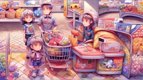 grocery,vending cart,convenience store,shopping-cart,fruit stand,ice cream stand,supermarket,fruit market,kitchen shop,doll kitchen,vendors,grocery store,ice cream cart,candies,pet shop,watercolor shops,cart of apples,grocery cart,grocery shopping,watercolor cafe