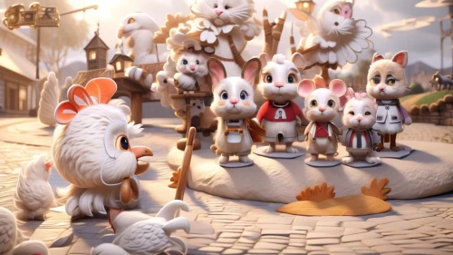 rabbits,easter festival,rabbit family,hare trail,easter rabbits,rabbits and hares,the pied piper of hamelin,bunnies,peter rabbit,white rabbit,hares,whimsical animals,hare field,happy easter hunt,nest easter,pied piper,animal lane,barnyard,european rabbit,flock of chickens