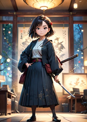 mulan,katana,samurai,samurai fighter,hanbok,nori,swordswoman,geisha,kenjutsu,anime japanese clothing,geisha girl,tsukemono,beautiful girls with katana,erhu,sensei,mukimono,wuchang,samurai sword,shinto,hijiki,Anime,Anime,Cartoon